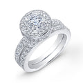Auriya Vintage Inspired 2Ct Tdw Round Diamond Engagement Ring Set 14K Gold Certified