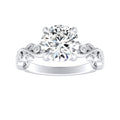 Auriya Vintage Carved 2Ct Moissanite And Diamond Engagement Ring 1 10Ctw 14K Gold