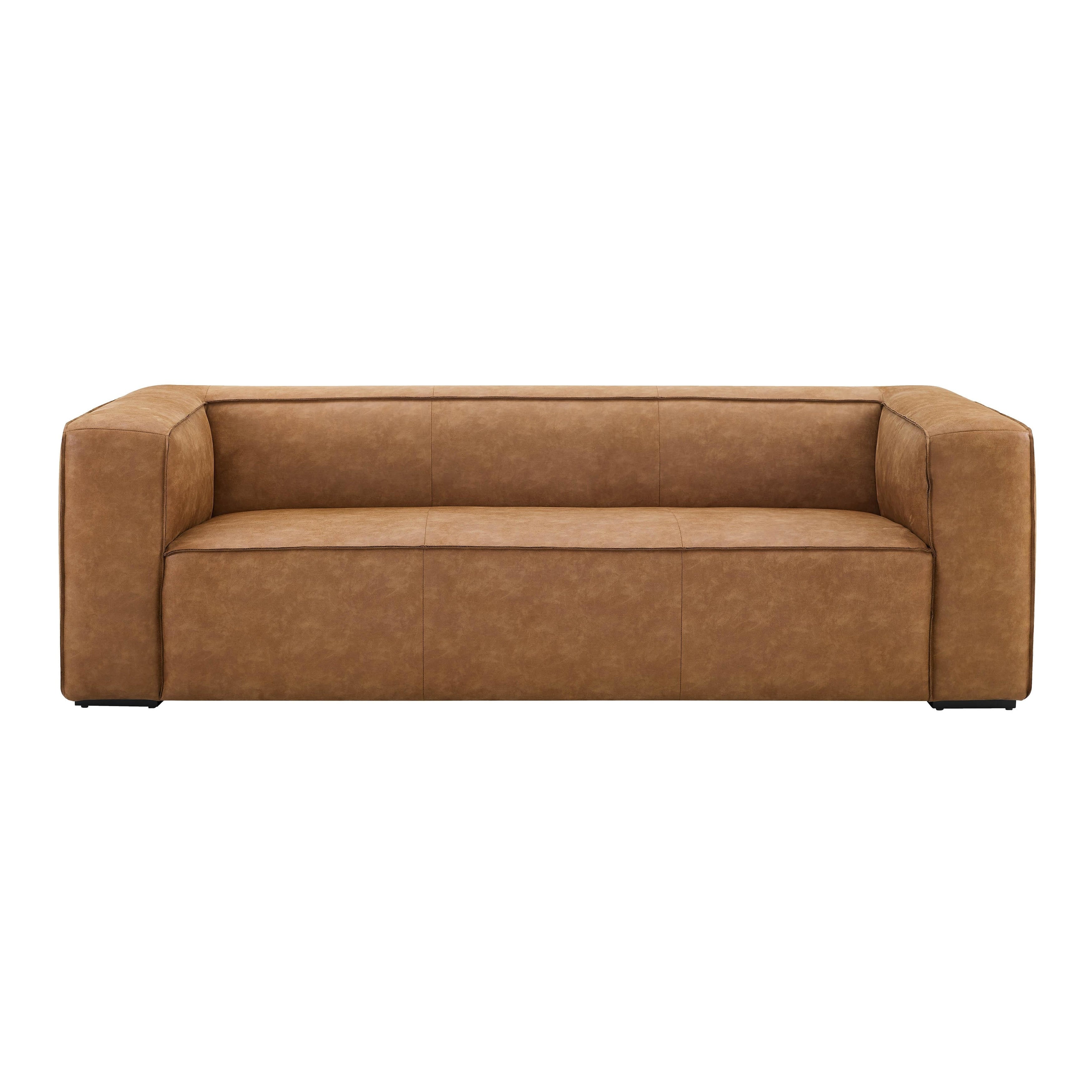Aurora Brown Sofa 89.8 W X 38.2 D X 27.2 H