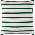 Aurum Stripe Holiday Dark Green Feather Down Or Poly Filled Throw Pillow 18 Inch