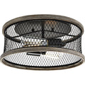 Austelle Collection Two Light Antique Bronze Flush Mount 10.63 X 14.96 X 14.96