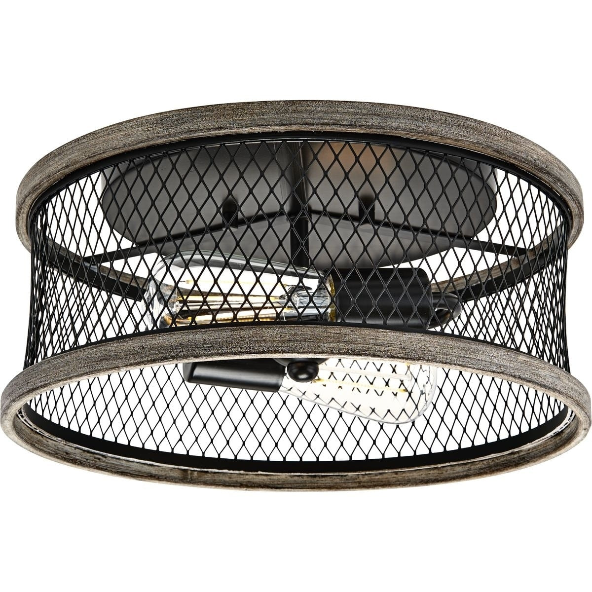 Austelle Collection Two Light Antique Bronze Flush Mount 10.63 X 14.96 X 14.96