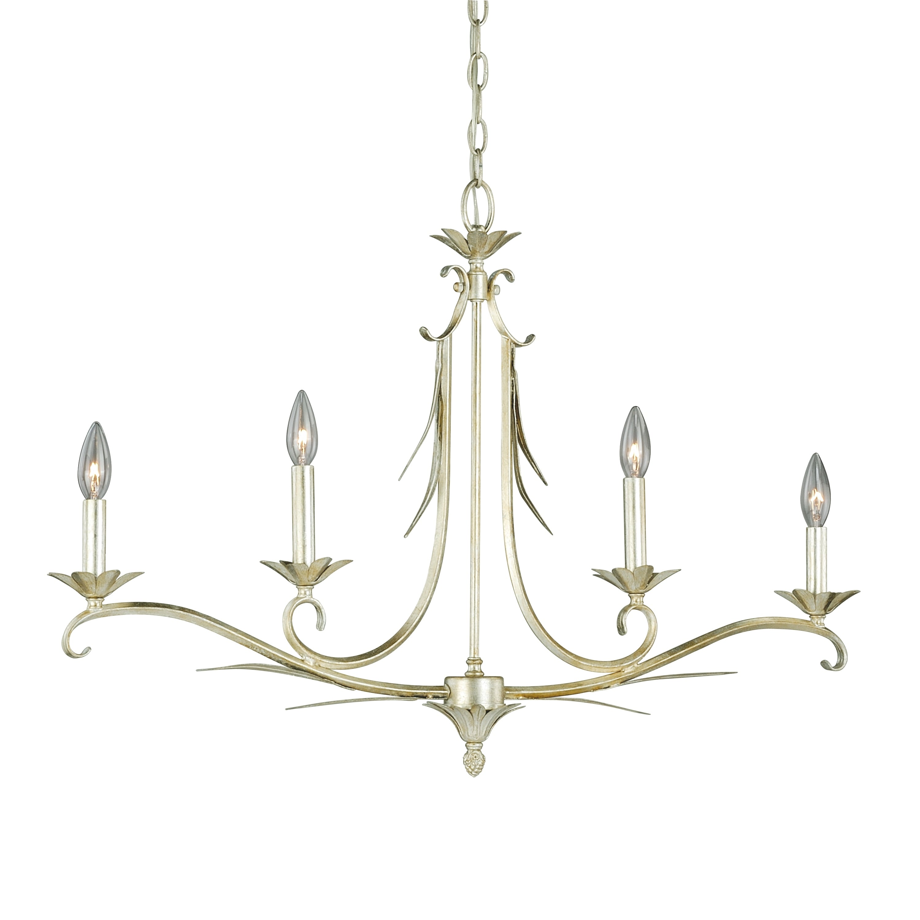 Austen 4L Linear Candle Chandelier Island Pendant Light Fixture 33.5 In. W X 23.25 In. H X 33.5 In. D