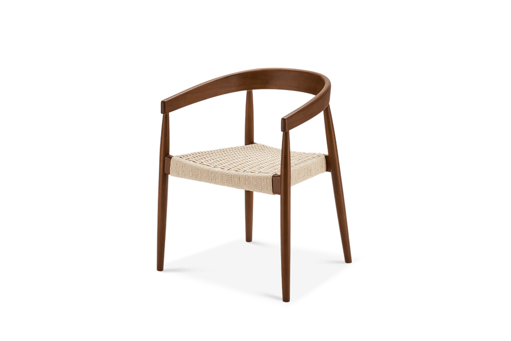 Austen Dining Arm Chair, Walnut Stain