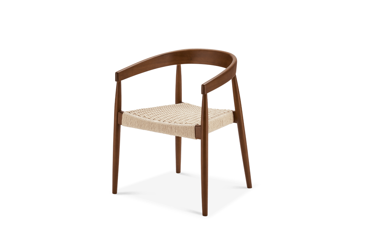 Austen Dining Arm Chair, Walnut Stain