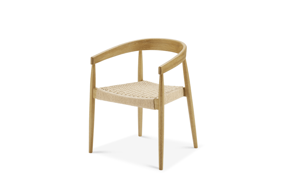 Austen Dining Arm Chair, White Wash