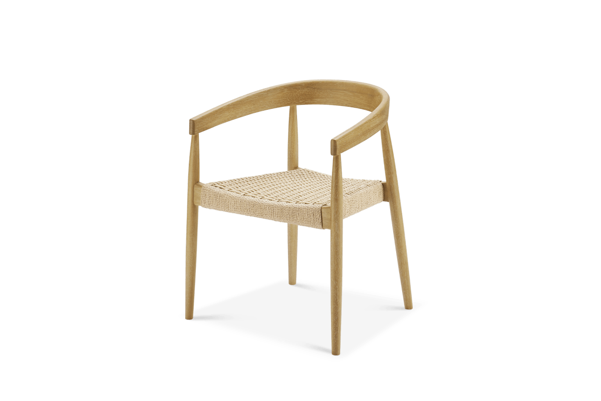 Austen Dining Arm Chair, White Wash