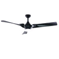 Austin 52 In. Black And Chrome Industrial Outdoor Ceiling Fan With Light Kit And Remote 52 In. W X 15 In. H X 52 In. D