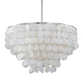 Polished Nickel 6 Light Pendant Silver