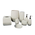 Austin Horn Classics 8 Piece Amber Ceramic Bath Accessory Set Natural Gray
