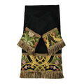 Austin Horn Classics Gustone Black Luxury Embellished 3 Piece Towel Set