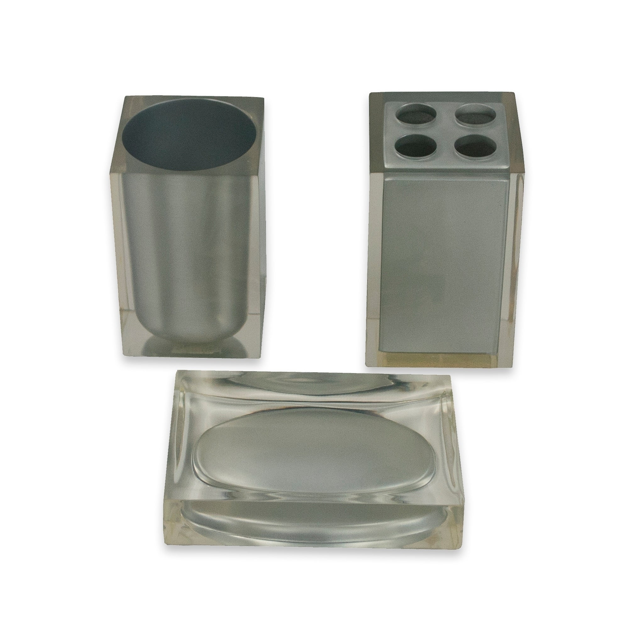 Austin Horn Classics Moderna Silver 3 Piece Bath Accessories Set