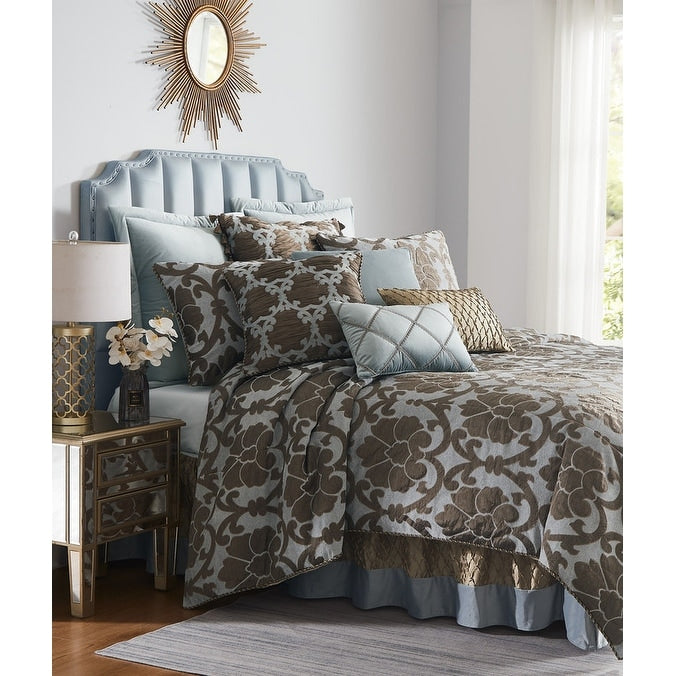 Austin Horn Classics Oxford Luxury Bedding Blue Grey