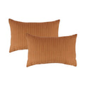 Austin Horn Classics Sunbrella Dupione Nectarine Boudoir Outdoor Throw Pillows Set Of 2