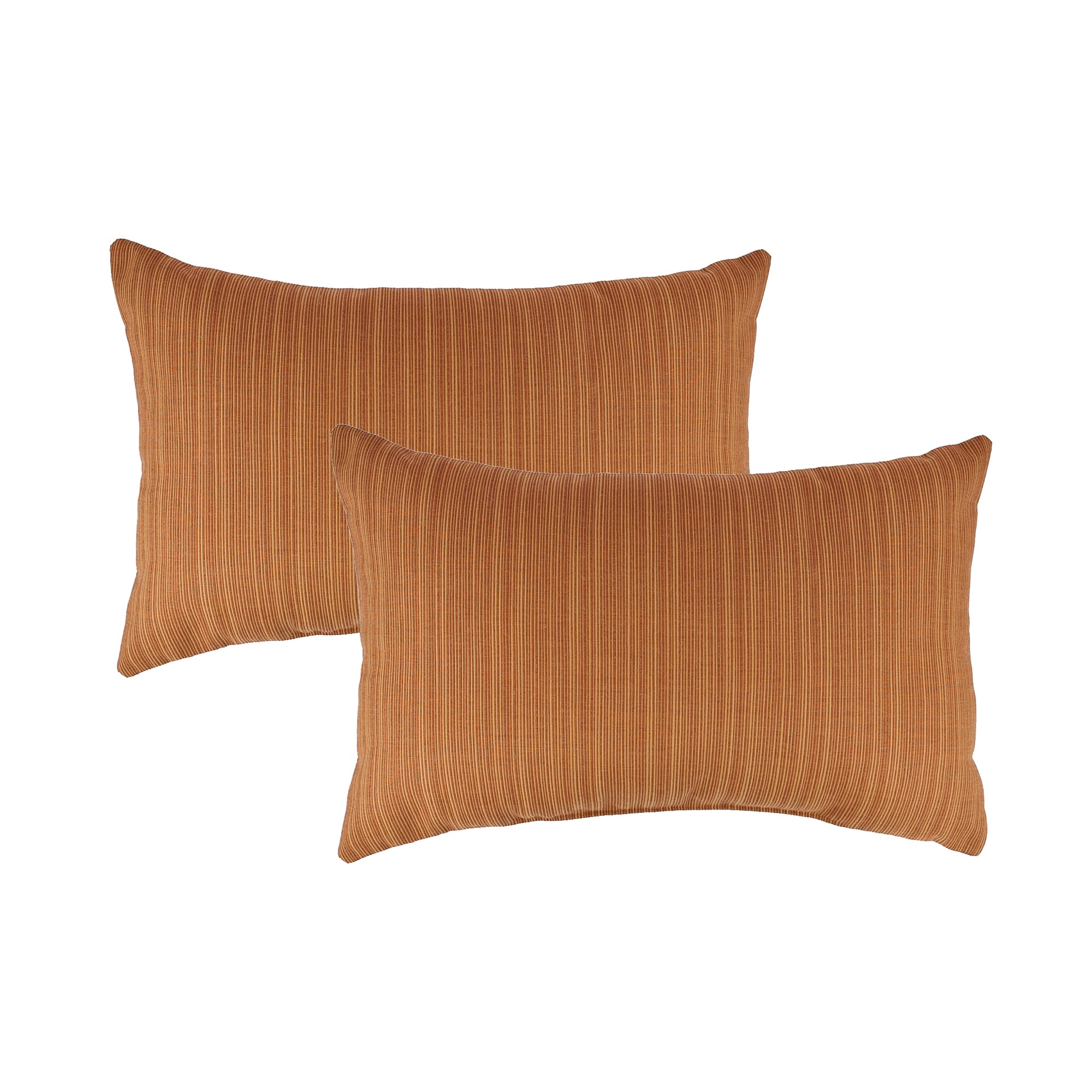 Austin Horn Classics Sunbrella Dupione Nectarine Boudoir Outdoor Throw Pillows Set Of 2