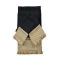 Austin Horn Classics York Stripe Black Luxury Embellished 3 Piece Towel Set