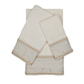 Austin Horn Envogue Stanton Ribbon Ecru 3 Piece Decorative Embellished Towel Set