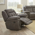 Greyson Living Austin Grey Brown Microfiber Wood Glider Reclining Chair