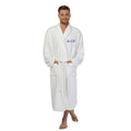 Authentic Hotel And Spa Dad Monogrammed White Terry Cloth Turkish Cotton Bath Robe