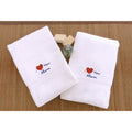 Authentic Hotel Spa I Love You Mom Monogrammed Turkish Cotton Hand Towels Set Of 2