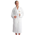 Authentic Hotel And Spa Unisex Gold Monogrammed Turkish Cotton Waffle Weave Terry Bath Robe