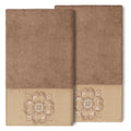 Authentic Hotel And Spa 100 Turkish Cotton Alyssa 2Pc Embellished Bath Towel Set
