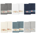Authentic Hotel And Spa 100 Turkish Cotton Rebecca 2Pc Embellished Bath Towel Set