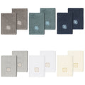 Authentic Hotel And Spa 100 Turkish Cotton Vivian 2Pc Embellished Washcloth Set