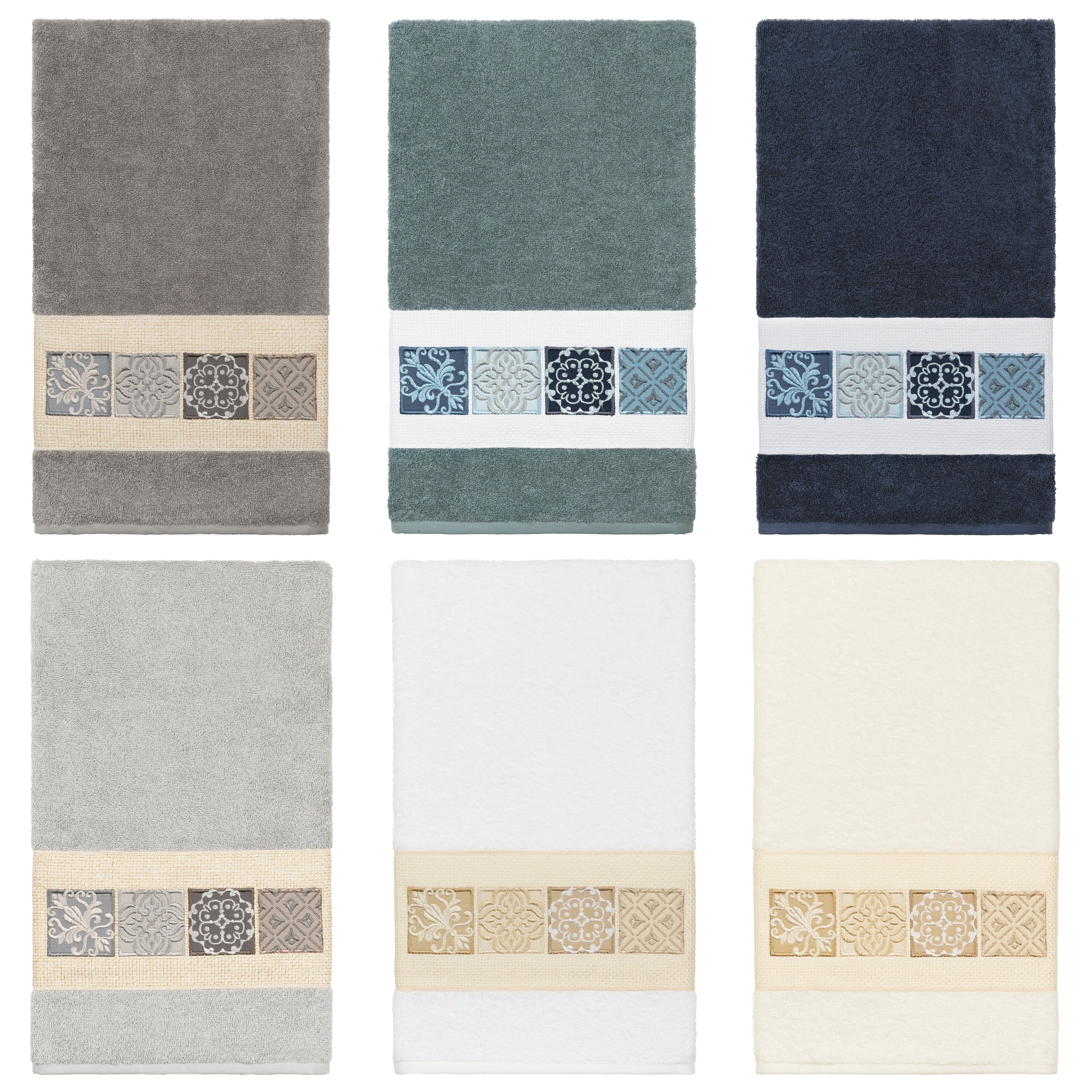 Authentic Hotel And Spa 100 Turkish Cotton Vivian Embellished Bath Towel
