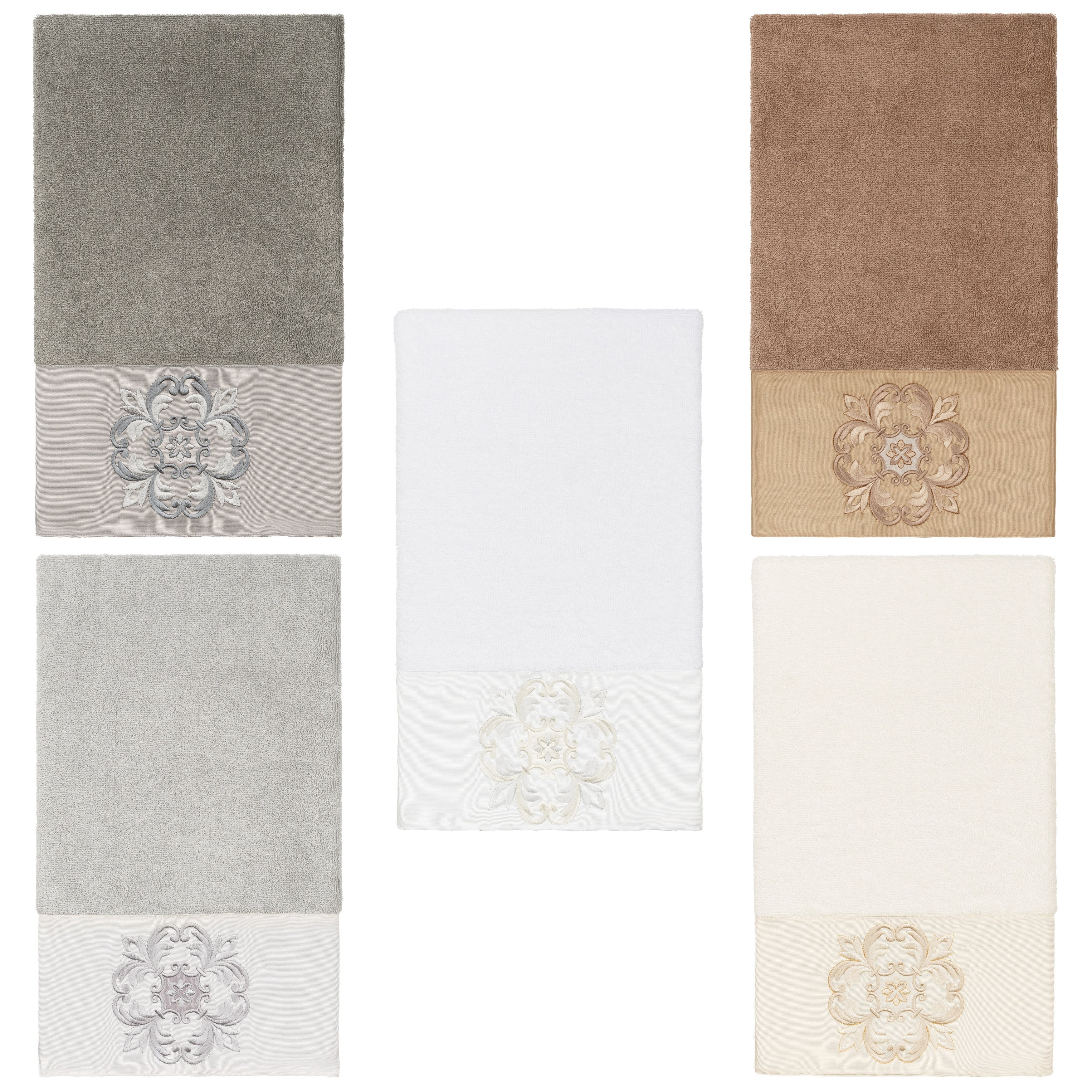 Authentic Hotel And Spa 100 Turkish Cotton Alyssa Embellished Bath Towel