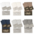 Authentic Hotel And Spa 100 Turkish Cotton April 3Pc Embellished Towel Set
