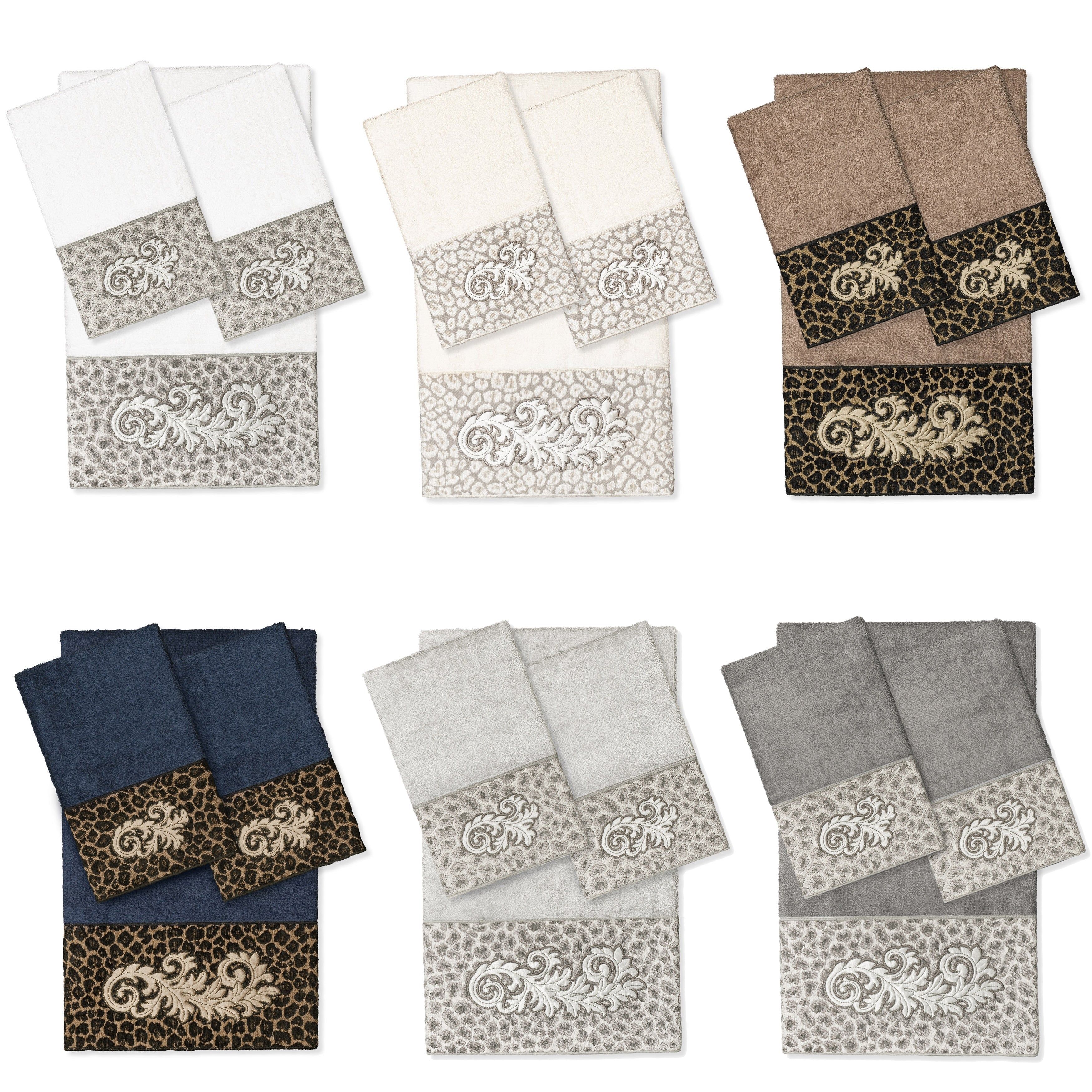 Authentic Hotel And Spa 100 Turkish Cotton April 3Pc Embellished Towel Set