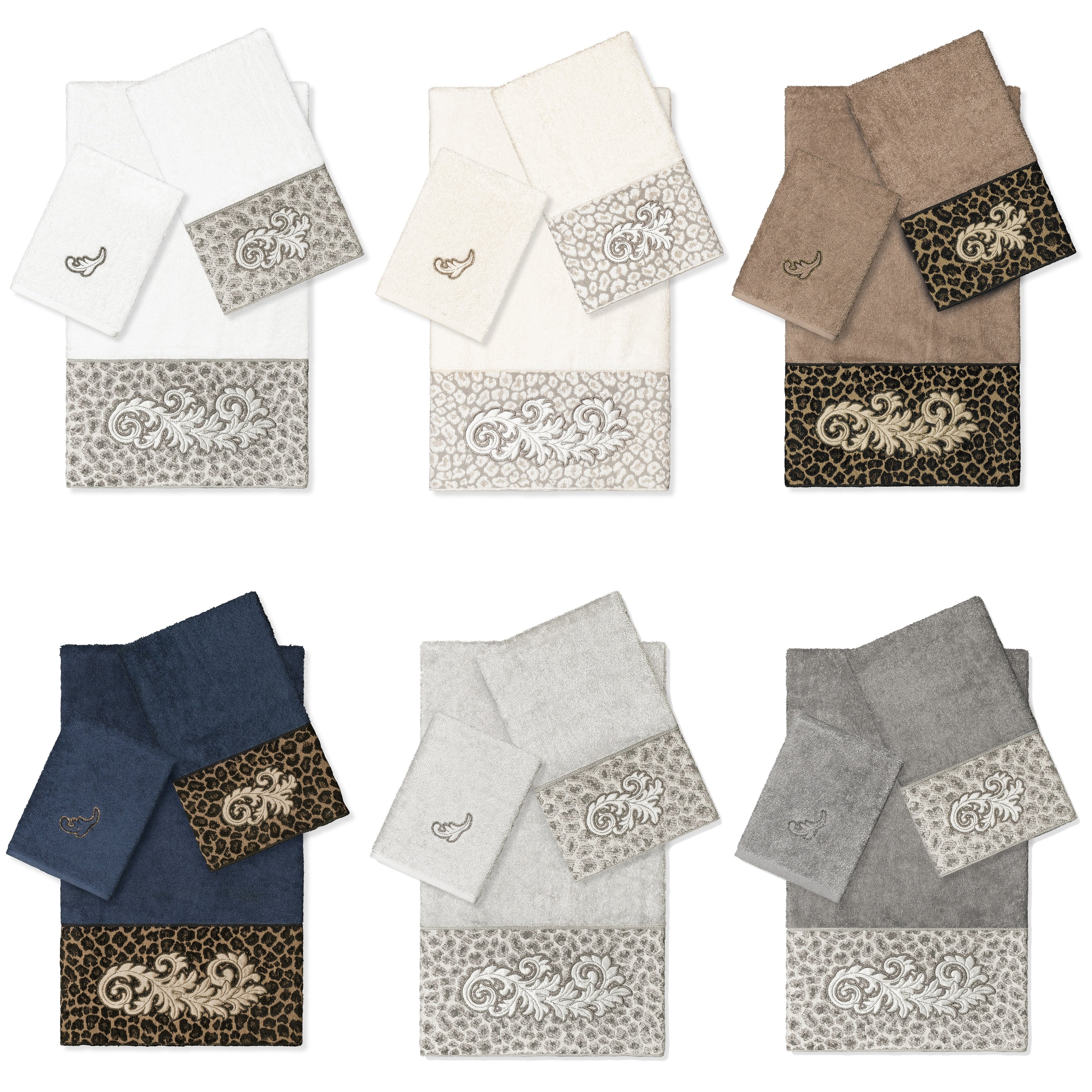Authentic Hotel And Spa 100 Turkish Cotton April 3Pc Embellished Towel Set