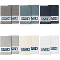 Authentic Hotel And Spa 100 Turkish Cotton Ava 2Pc Embellished Bath Towel Set