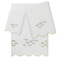 Authentic Hotel And Spa 100 Turkish Cotton Fish School Scallop Embellished Towel Collection.