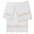 Authentic Hotel And Spa 100 Turkish Cotton Symmetra Scallop Embellished Towel Collection
