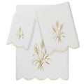 Authentic Hotel And Spa 100 Turkish Cotton Whitney Scallop Embellished Towel Collection