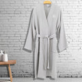 Authentic Hotel And Spa Gray 100 Turkish Cotton Smyrna Monogrammed Luxury Robe