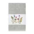Authentic Hotel And Spa Grey Turkish Cotton Wildflowers Embroidered Hand Towel