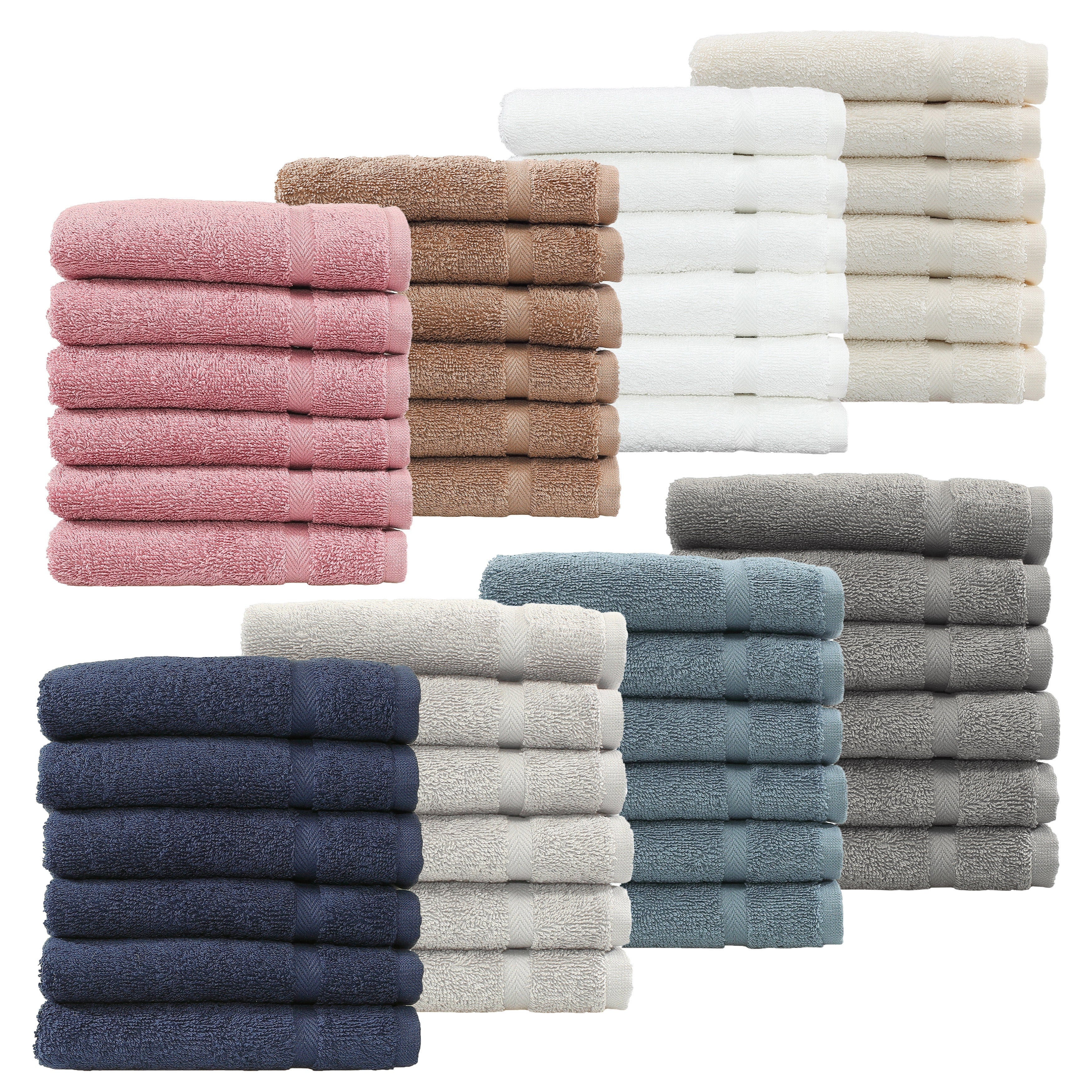 Authentic Hotel And Spa Omni Turkish Cotton Terry Washcloths Set Of 6