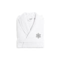 Authentic Hotel And Spa Silver Snowflake Terry Cloth Turkish Cotton Bath Robe