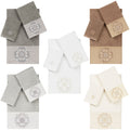Authentic Hotel And Spa Textiles 100 Turkish Cotton Alyssa 3Pc Embellished Towel Set