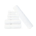 Authentic Hotel And Spa Turkish Cotton 7 Piece Towel Set With Circle Design Bath Mat