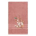 Authentic Hotel And Spa Turkish Cotton Blue Bird Embroidered Tea Rose Bath Towel