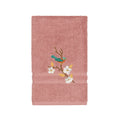 Authentic Hotel And Spa Turkish Cotton Blue Bird Embroidered Tea Rose Hand Towel