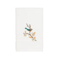 Authentic Hotel And Spa Turkish Cotton Blue Bird Embroidered White Hand Towel