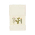Authentic Hotel And Spa Turkish Cotton Cactus Embroidered Cream Hand Towel