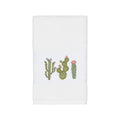 Authentic Hotel And Spa Turkish Cotton Cactus Embroidered White Hand Towel