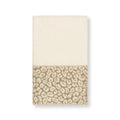 Authentic Hotel And Spa Turkish Cotton Cheetah Jacquard Trim Cream Hand Towel