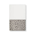 Authentic Hotel And Spa Turkish Cotton Cheetah Jacquard Trim White Hand Towel